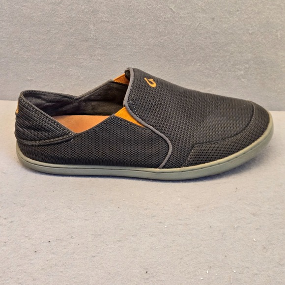 OluKai Nohea Mesh Men\'s Slip On Shoes Grey Loafers Drop-In Heel M10.5 Breathable main image 7